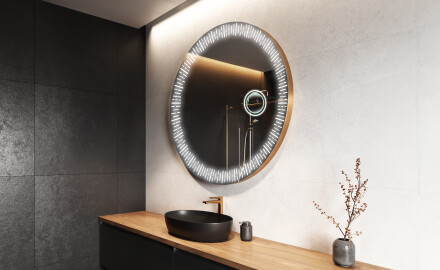Round Backlit LED Bathroom Mirror L35