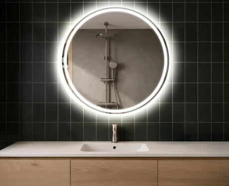Round Backlit LED Bathroom Mirror L76