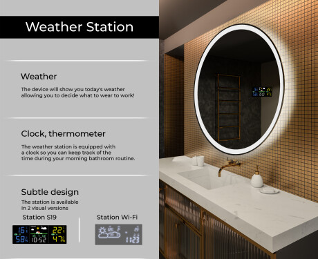 Round Backlit LED Bathroom Mirror L76 #2