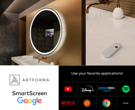 Round Backlit LED Bathroom Mirror L76 #7