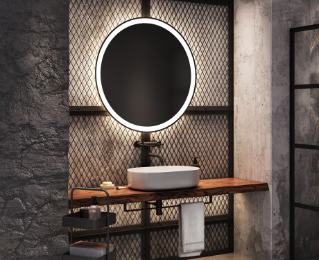 Round Backlit LED Bathroom Mirror L76 #8