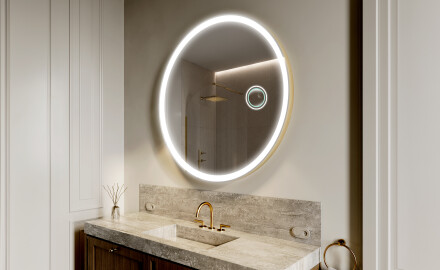 Round Backlit LED Bathroom Mirror L76