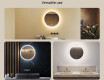 Round bathroom mirror with LED light  with Dual color, Touch Switch #2