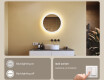 Round bathroom mirror with LED light  with Dual color, Touch Switch #4