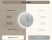 Round bathroom mirror with LED light  with Dual color, Touch Switch #6