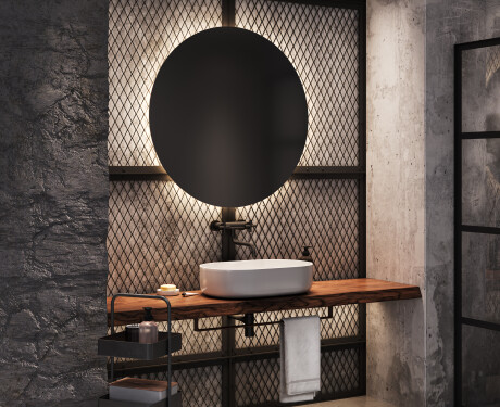 Round Backlit LED Bathroom Mirror L82 #7