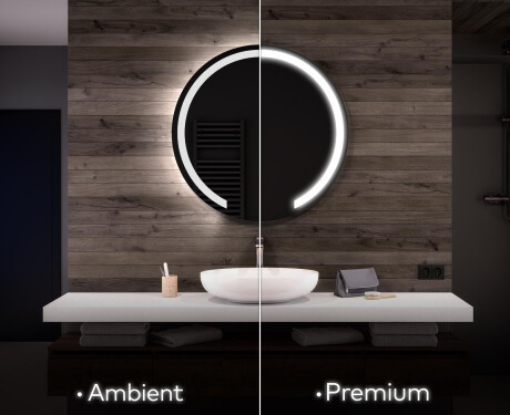Round Backlit LED Bathroom Mirror L96 #1