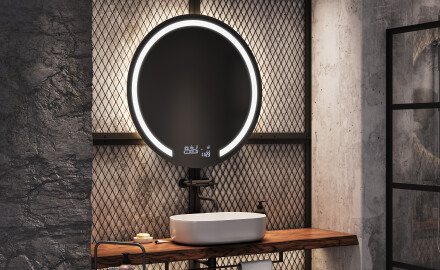 Round Backlit LED Bathroom Mirror L96