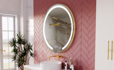 Round Backlit LED Bathroom Mirror L96