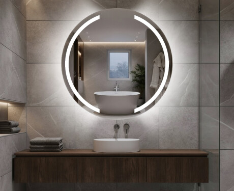 Round Backlit LED Bathroom Mirror L97