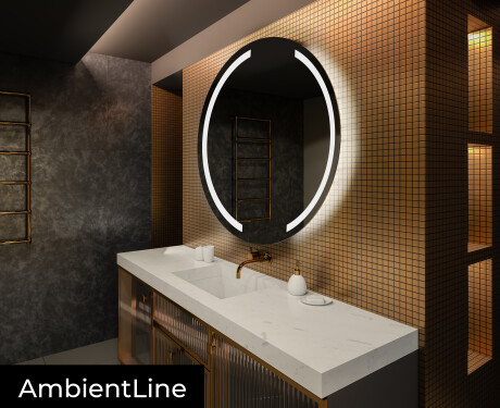 Round Backlit LED Bathroom Mirror L97 #3