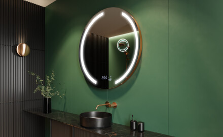 Round Backlit LED Bathroom Mirror L97