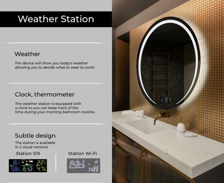 Round Backlit LED Bathroom Mirror L98 #2