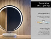 Round Backlit LED Bathroom Mirror L98 #4
