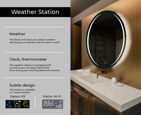 Round Backlit LED Bathroom Mirror L99 #2