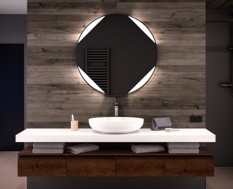 Round Backlit LED Bathroom Mirror L114