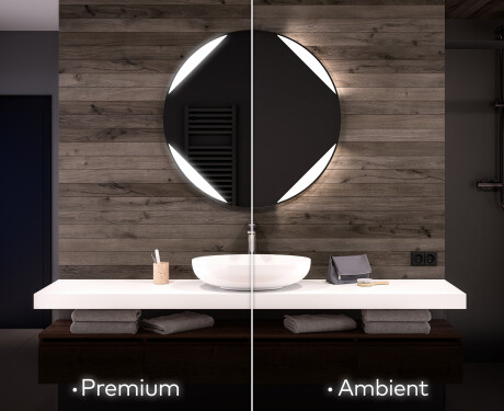 Round Backlit LED Bathroom Mirror L114