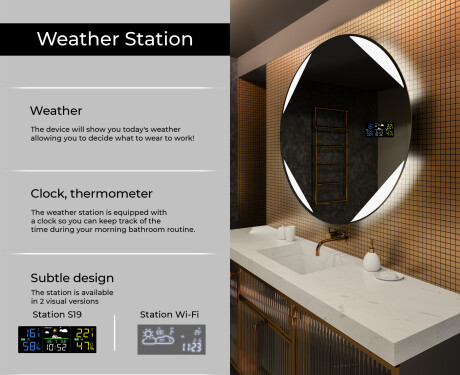 Round Backlit LED Bathroom Mirror L114 #2