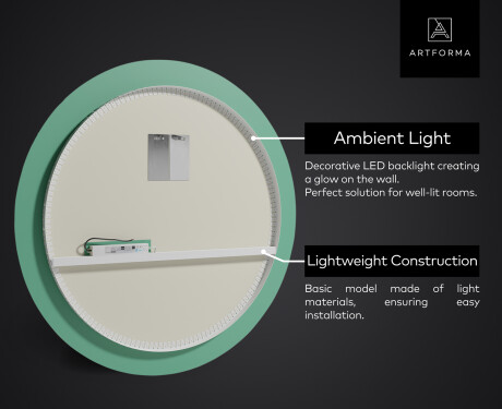 Round Backlit LED Bathroom Mirror L114 #3