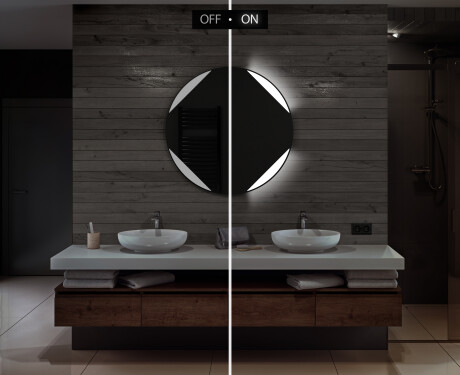 Round Backlit LED Bathroom Mirror L114 #5