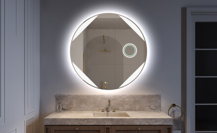 Round Backlit LED Bathroom Mirror L114