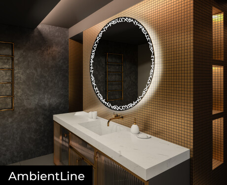 Round Backlit LED Bathroom Mirror L115 #3