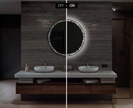 Round Backlit LED Bathroom Mirror L115 #5