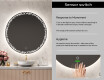 Round Backlit LED Bathroom Mirror L115 #6