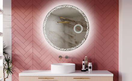 Round Backlit LED Bathroom Mirror L115