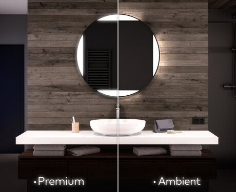 Round Backlit LED Bathroom Mirror L116 #1