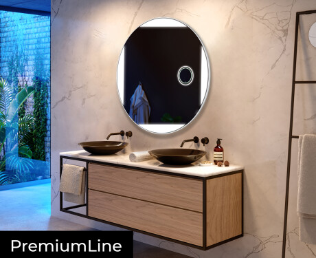 Round Backlit LED Bathroom Mirror L116 #4