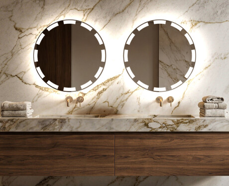 Round Backlit LED Bathroom Mirror L117