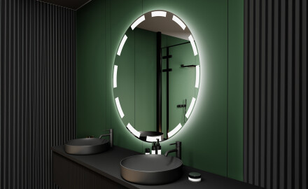 Round Backlit LED Bathroom Mirror L117