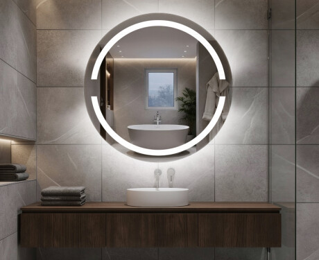 Round Backlit LED Bathroom Mirror L118