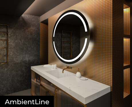 Round Backlit LED Bathroom Mirror L118 #3