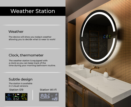 Round Backlit LED Bathroom Mirror L118 #2