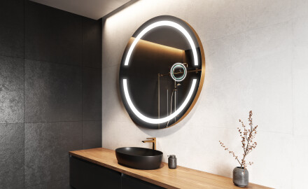 Round Backlit LED Bathroom Mirror L118
