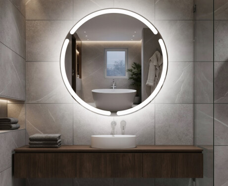 Round Backlit LED Bathroom Mirror L119