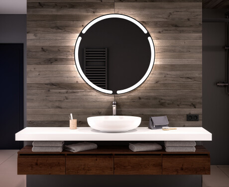 Round Backlit LED Bathroom Mirror L119