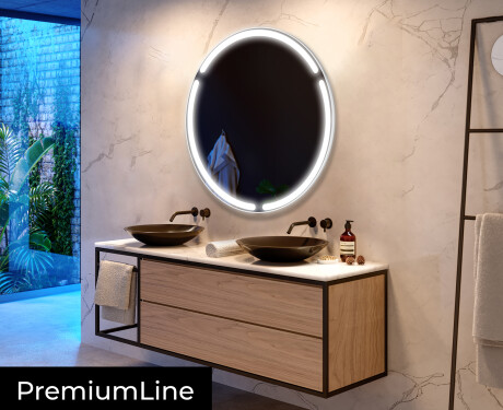 Round Backlit LED Bathroom Mirror L119 #4