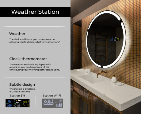 Round Backlit LED Bathroom Mirror L119 #2