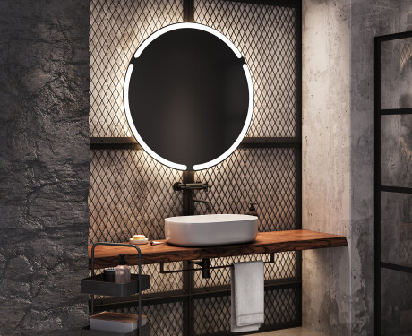 Round Backlit LED Bathroom Mirror L119 #9