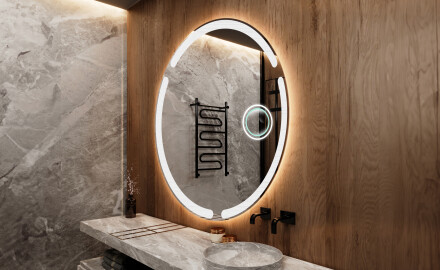 Round Backlit LED Bathroom Mirror L119