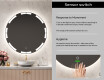 Round Backlit LED Bathroom Mirror L120 #6