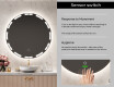 Round Backlit LED Bathroom Mirror L121 #6