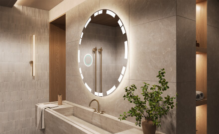 Round Backlit LED Bathroom Mirror L121
