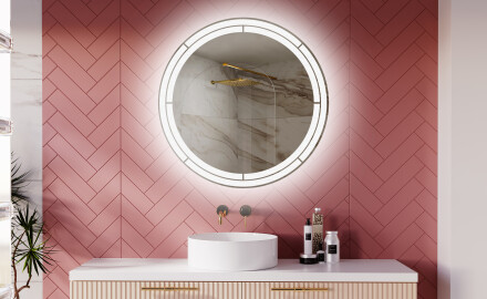Round Backlit LED Bathroom Mirror L122