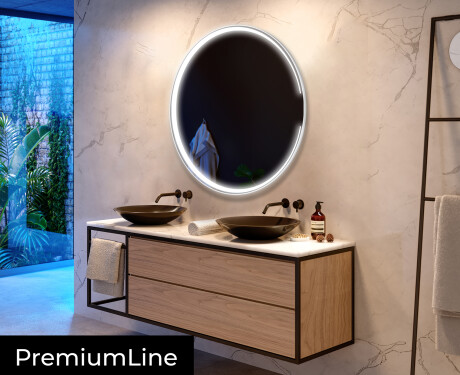 Round Backlit LED Bathroom Mirror L123 #4