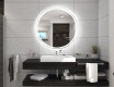 Battery operated round Illuminated bathroom wall mirrors L76 #5
