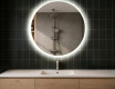 Battery operated bathroom round mirror with lights L82